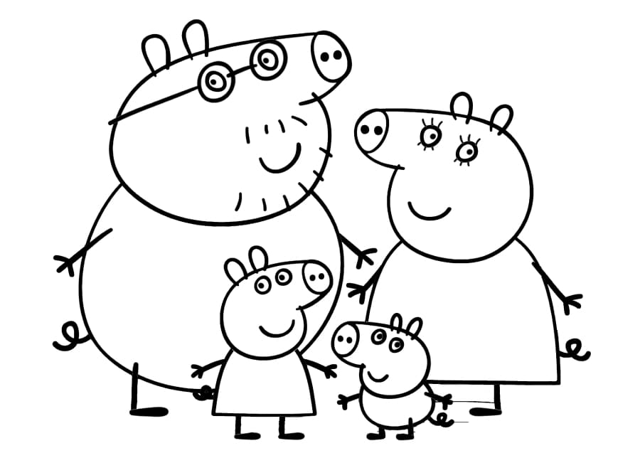 Peppa Pig para colorir para crianças